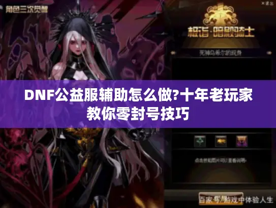 DNF公益服辅助怎么做?十年老玩家教你零封号技巧