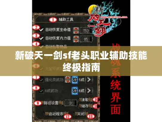 新破天一剑sf老头职业辅助技能终极指南