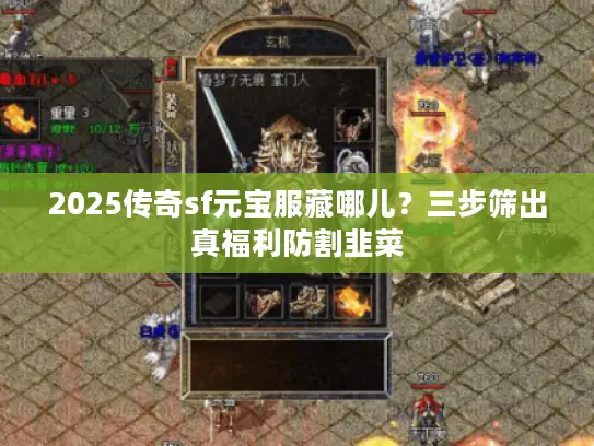 2025传奇sf元宝服藏哪儿？三步筛出真福利防割韭菜