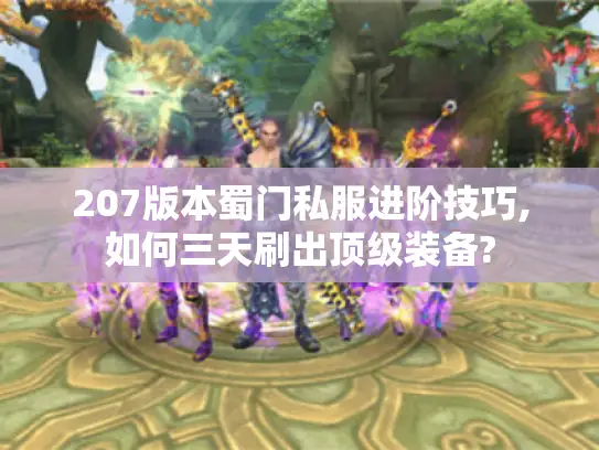 207版本蜀门私服进阶技巧,如何三天刷出顶级装备?