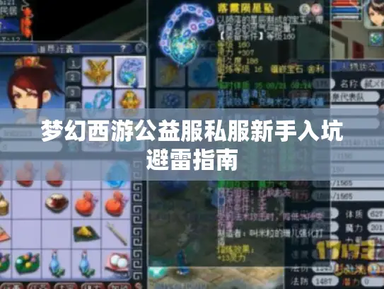梦幻西游公益服私服新手入坑避雷指南