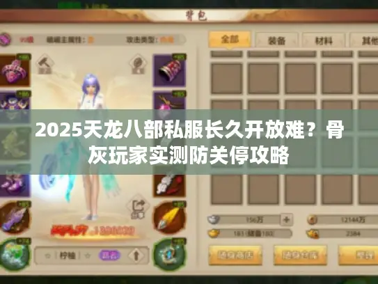 2025天龙八部私服长久开放难？骨灰玩家实测防关停攻略