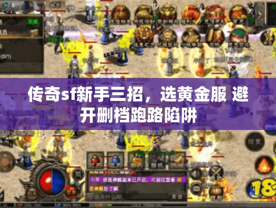 传奇sf新手三招，选黄金服 避开删档跑路陷阱