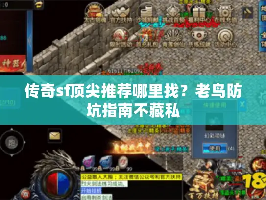 传奇sf顶尖推荐哪里找？老鸟防坑指南不藏私