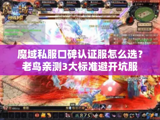 魔域私服口碑认证服怎么选？老鸟亲测3大标准避开坑服