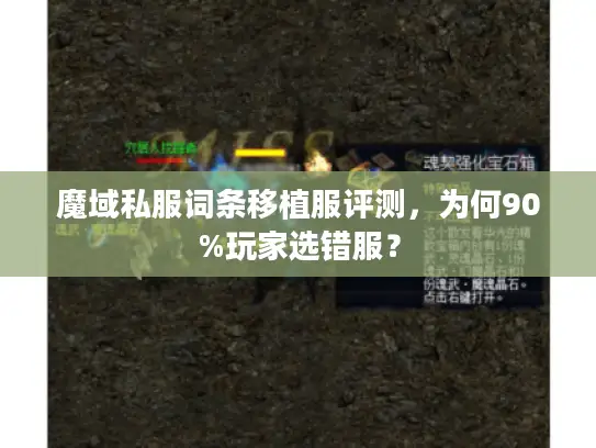 魔域私服词条移植服评测，为何90%玩家选错服？