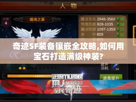 奇迹SF装备镶嵌全攻略,如何用宝石打造满级神装? 奇迹SF装备镶嵌全攻略,如何用宝石打造满级神装?