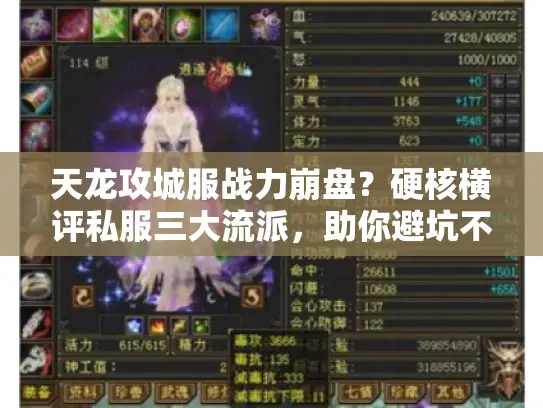 天龙攻城服战力崩盘?硬核横评私服三大流派,助你避坑不踩雷! 天龙攻城服战力崩盘?硬核横评私服三大流派,助你避坑不踩雷!