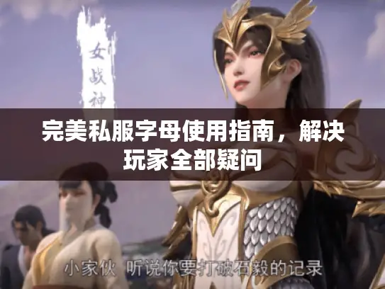 完美私服字母使用指南，解决玩家全部疑问