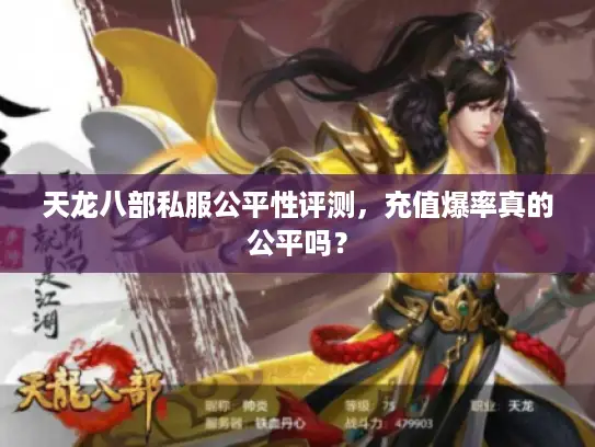 天龙八部私服公平性评测，充值爆率真的公平吗？