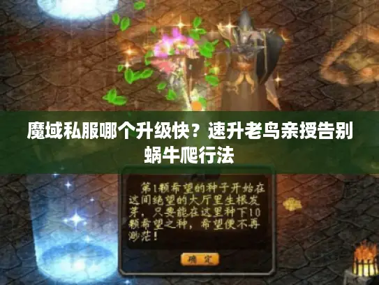 魔域私服哪个升级快？速升老鸟亲授告别蜗牛爬行法