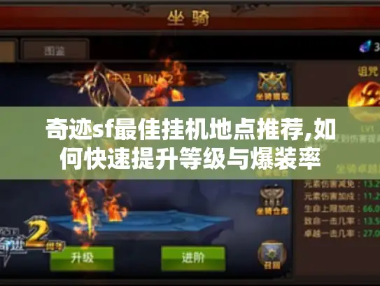 奇迹sf最佳挂机地点推荐,如何快速提升等级与爆装率