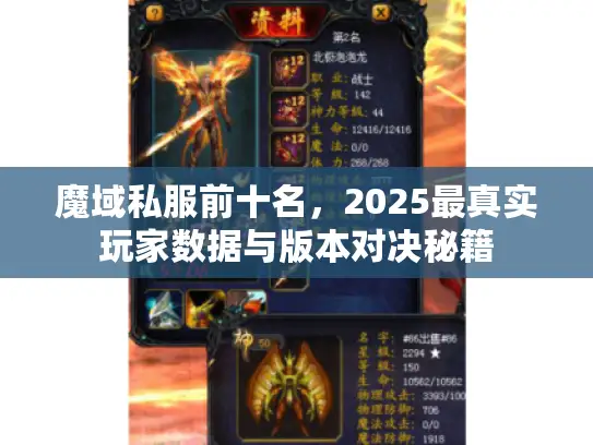 魔域私服前十名,2025最真实玩家数据与版本对决秘籍 魔域私服前十名,2025最真实玩家数据与版本对决秘籍