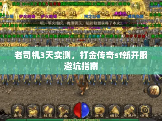 老司机3天实测，打金传奇sf新开服避坑指南