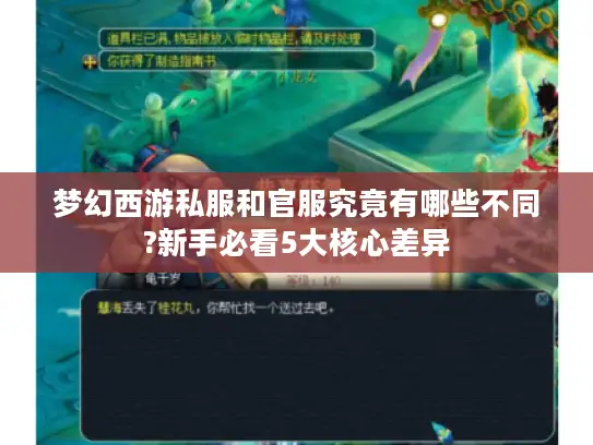 梦幻西游私服和官服究竟有哪些不同?新手必看5大核心差异
