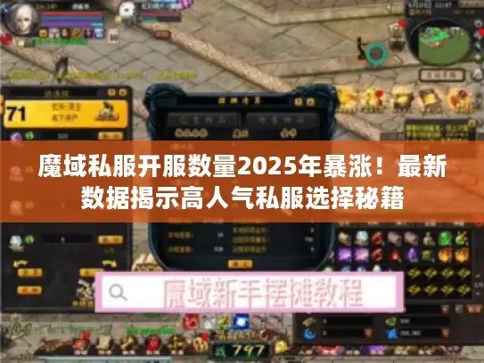 魔域私服开服数量2025年暴涨！最新数据揭示高人气私服选择秘籍
