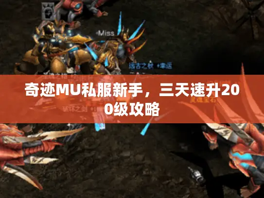 奇迹MU私服新手，三天速升200级攻略