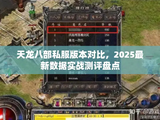 天龙八部私服版本对比，2025最新数据实战测评盘点