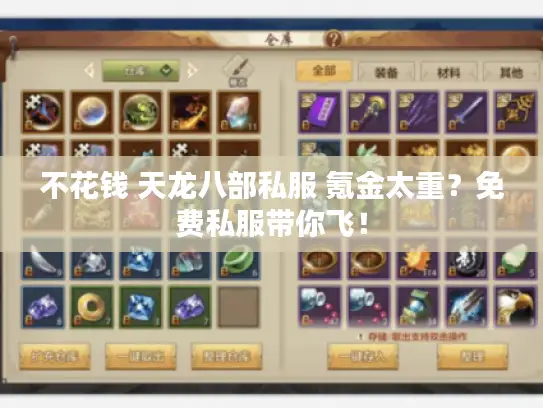 不花钱 天龙八部私服 氪金太重？免费私服带你飞！