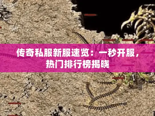 传奇私服新服速览：一秒开服，热门排行榜揭晓