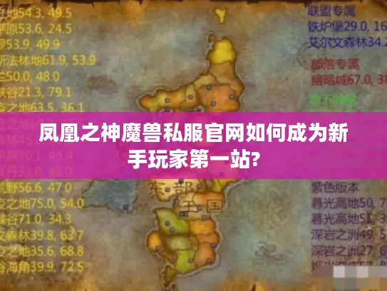 凤凰之神魔兽私服官网如何成为新手玩家第一站?