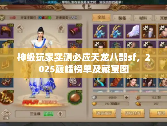神级玩家实测必应天龙八部sf，2025巅峰榜单及藏宝图