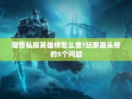 魔兽私服英雄榜怎么查?玩家最头疼的5个问题