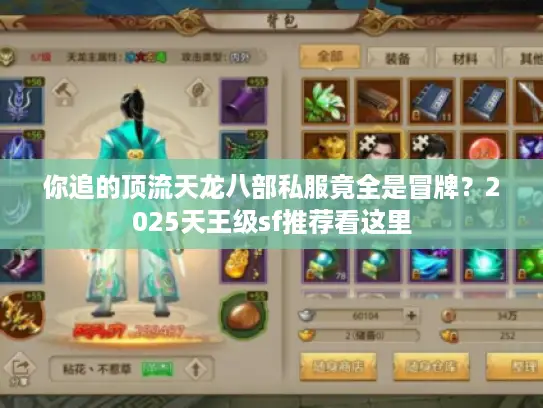 你追的顶流天龙八部私服竟全是冒牌？2025天王级sf推荐看这里