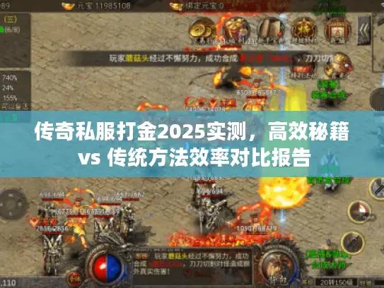 传奇私服打金2025实测，高效秘籍 vs 传统方法效率对比报告