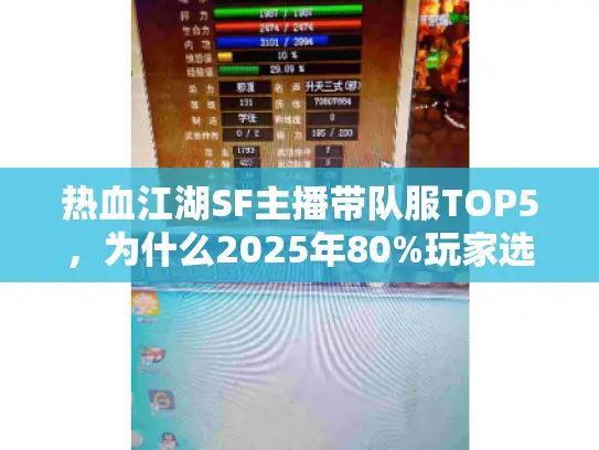 热血江湖SF主播带队服TOP5，为什么2025年80%玩家选错了？