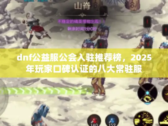 dnf公益服公会入驻推荐榜，2025年玩家口碑认证的八大常驻服
