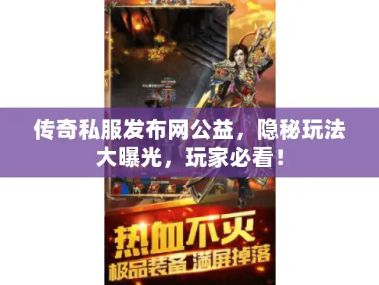 传奇私服发布网公益，隐秘玩法大曝光，玩家必看！