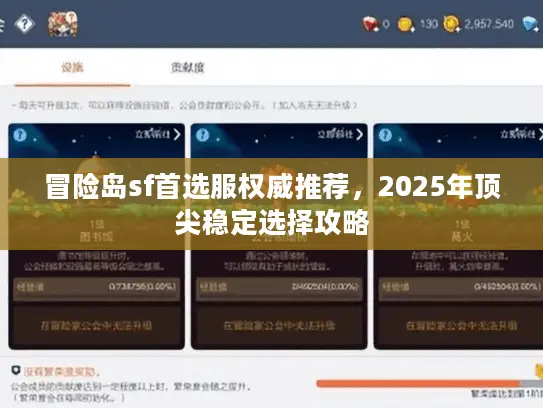 冒险岛sf首选服权威推荐，2025年顶尖稳定选择攻略