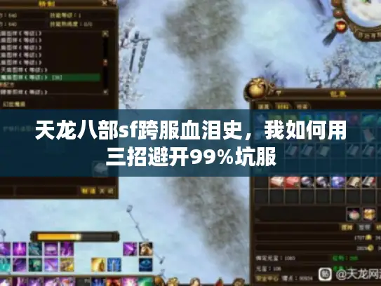天龙八部sf跨服血泪史，我如何用三招避开99%坑服