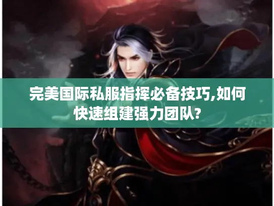 完美国际私服指挥必备技巧,如何快速组建强力团队? 完美国际私服指挥必备技巧,如何快速组建强力团队?