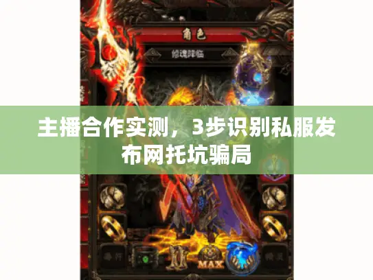 主播合作实测，3步识别私服发布网托坑骗局