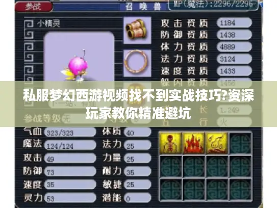 私服梦幻西游视频找不到实战技巧?资深玩家教你精准避坑 私服梦幻西游视频找不到实战技巧?资深玩家教你精准避坑