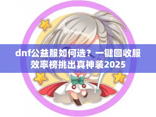 dnf公益服如何选？一键回收服效率榜挑出真神装2025
