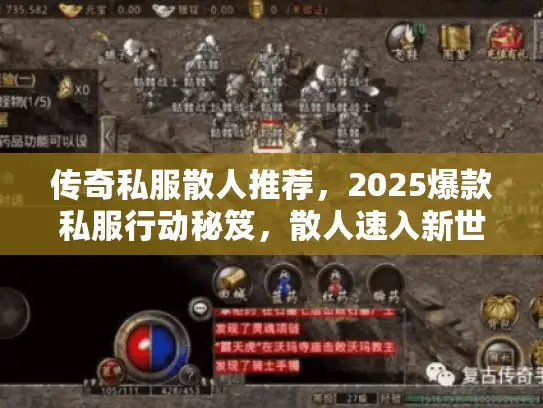 传奇私服散人推荐，2025爆款私服行动秘笈，散人速入新世界！
