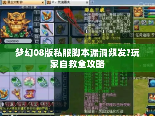 梦幻08版私服脚本漏洞频发?玩家自救全攻略 梦幻08版私服脚本漏洞频发?玩家自救全攻略