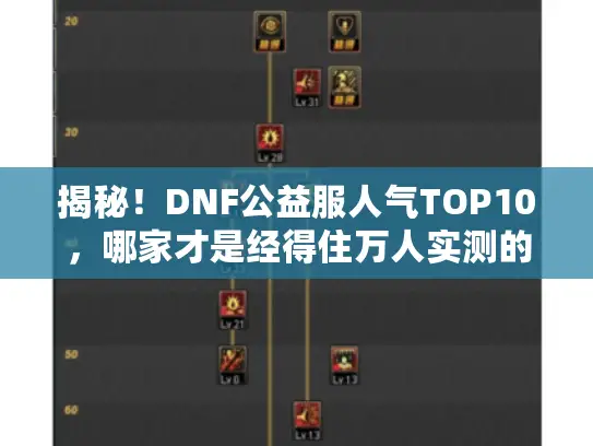揭秘！DNF公益服人气TOP10，哪家才是经得住万人实测的真王者？