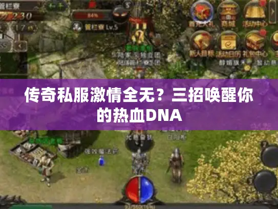 传奇私服激情全无？三招唤醒你的热血DNA