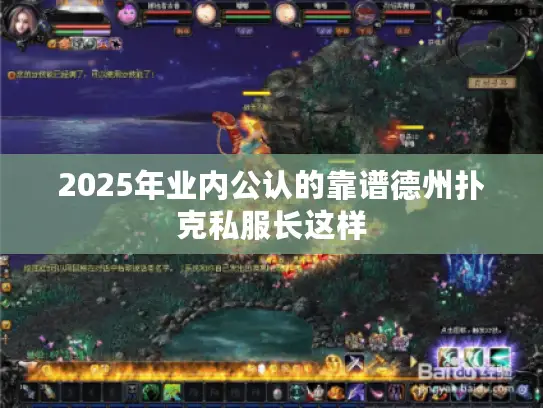 2025年业内公认的靠谱德州扑克私服长这样