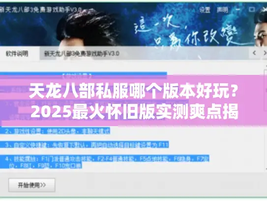 天龙八部私服哪个版本好玩？2025最火怀旧版实测爽点揭秘