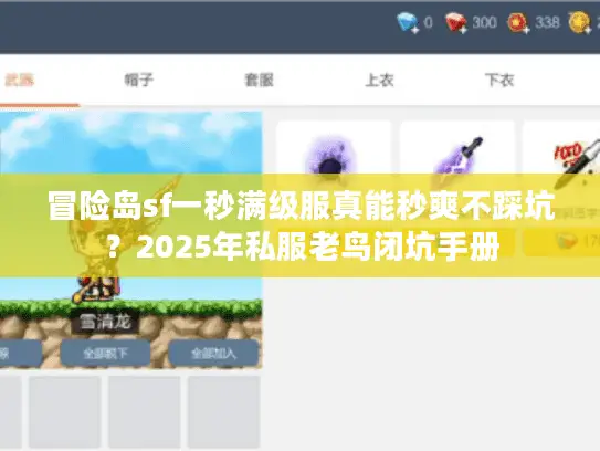 冒险岛sf一秒满级服真能秒爽不踩坑？2025年私服老鸟闭坑手册