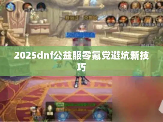 2025dnf公益服零氪党避坑新技巧