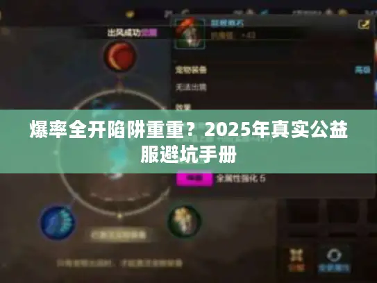 爆率全开陷阱重重？2025年真实公益服避坑手册