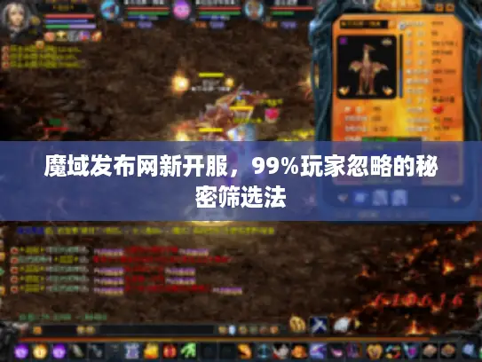 魔域发布网新开服，99%玩家忽略的秘密筛选法