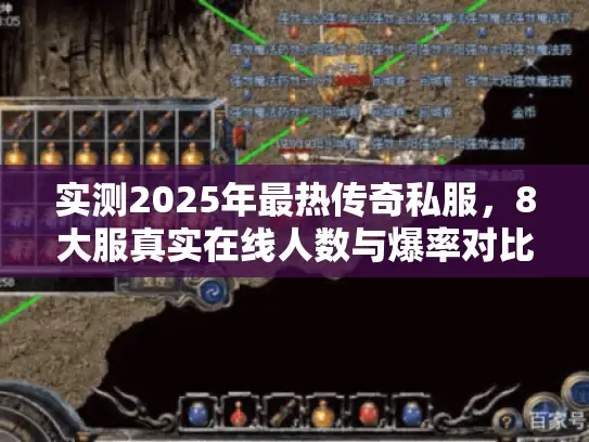 实测2025年最热传奇私服,8大服真实在线人数与爆率对比 实测2025年最热传奇私服,8大服真实在线人数与爆率对比