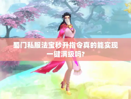 蜀门私服法宝秒升指令真的能实现一键满级吗?